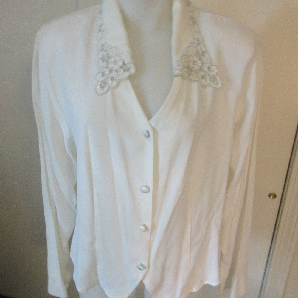 Cindy Collins Button Blouse SZ medium